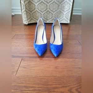 Nine West Blue Suede Heels